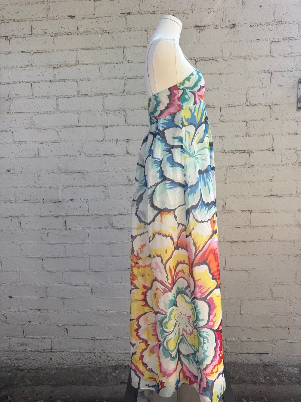 ✨ RARE✨ Zara 100% Silk Floral Maxi Dress Multicolor Size S - Picture 5 of 17
